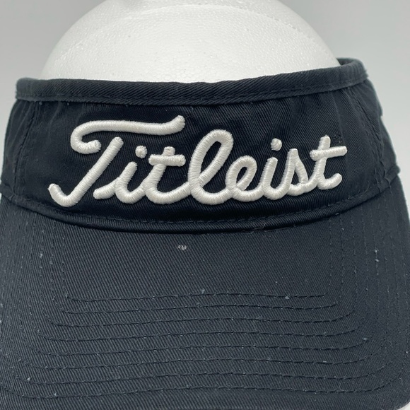 Titleist Pro V1 Footjoy Sun Visor Hat Cap Black & White One Size Adjustable - Picture 3 of 12